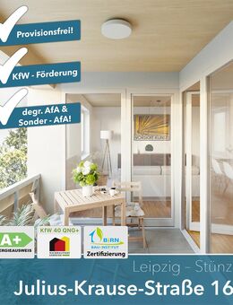 NEUBAU * 3 Zimmer * KfW 40 und QNG * Förderfähig und Provisionsfrei - Leipzig