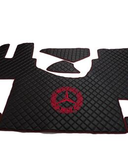 SPEZIAL Handmade MERCEDES ACTROS MP4/MP5 GESTEPPTE MATTEN Fußmatte – Fester BEIFAHRERSITZ STICKEREI Handmade - Wuppertal