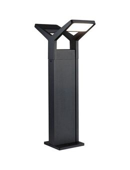 Paulmann LED Pollerleuchte Juntea IP44 585mm 3000K 2x12,5W 2x800lm 230V Anthrazit +Aluminium, LED fest integriert, Warmweiß