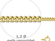 1,2 mm Panzerrkette ca. 45 cm,, echt Sterling Silber 925/- vergoldet - Essen