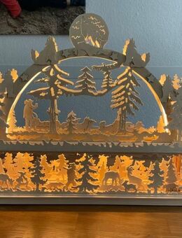 Schwibbogen „Hundeschlitten“ neuwertig, Handarbeit - Erkrath (Fundort des Neanderthalers)