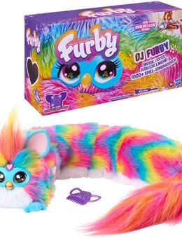 Hasbro Plüschfigur Furby DJ Furby Regenbogen, mit Licht- und Soundeffekt