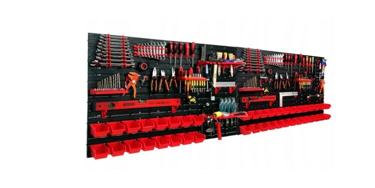 Werkstattregal Werkzeugwand Garage 240x80 cm komplett Set Set2344 - Wuppertal