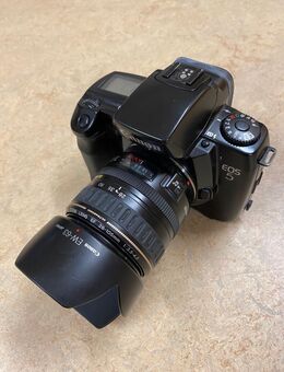 Spiegelreflexkamera analog Canon EOS 5 mit Originalobjektiv 28-105 mm und Tasche - Zangberg