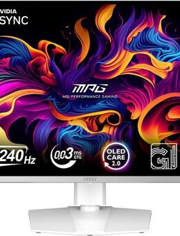 MSI MPG 321URXW-QD-OLED Gaming-Monitor (80 cm/32 ", 3840 x 2160 px, 4K Ultra HD, 0,03 ms Reaktionszeit, 240 Hz, QD-OLED)