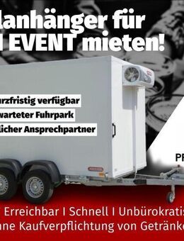 Kühlanhänger zu vermieten - Freie Termine für 2025 - Bad Neustadt (Saale) Zentrum
