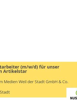 Support-Mitarbeiter (m/w/d) für unser CMS-System Artikelstar - Weil der Stadt