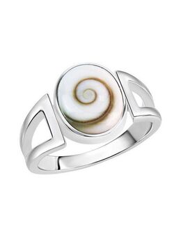 Vivance Fingerring 925/- Sterling Silber rhodiniert weiße Muschel
