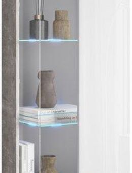 INOSIGN Vitrine Kenia, stehend und hängend, Türanschlag wechselbar (1-St) Vitrineschrank mit Glastüren 160 cm Höhe