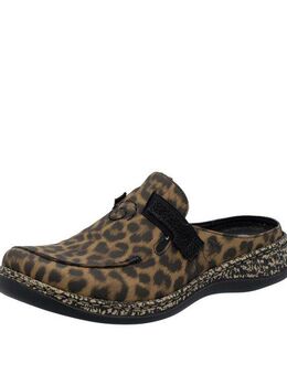 Rieker Clog Hausschuh, Casual-Clog, Sabot, Schlupfschuh mit weicher Innensohle