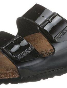 Birkenstock ARIZONA Patent Pantolette in glänzender Lack-Optik, Schuhweite: schmal