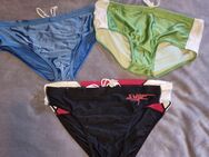 3 x Vintage Badehose Lycra Nylon glänzend Gr 5 - Rodenäs