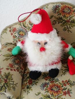 Brauns-Plüsch-Weihnachtsmann,ca. 14 cm - Linnich