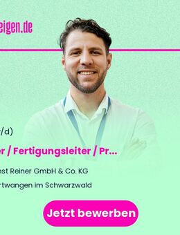Leiter / Fertigungsleiter / Produktionsleiter Fertigungsbereich Blechtechnologie (m/w/d) - Furtwangen (Schwarzwald)