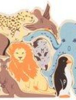 Small Foot Konturenpuzzle Buchstabenpuzzle Tiere, 26 Puzzleteile