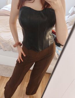 NA-KD Korsett Lederimitat M Schwarz - Bestensee