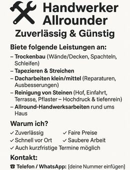 Handwerker Allrounder - Alsdorf (Nordrhein-Westfalen)