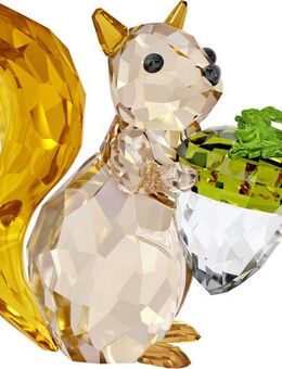 Swarovski Tierfigur Deko Kristall Sammelfigur Idyllia Eichhörnchen und Eichel (1 St), Swarovski® Kristall