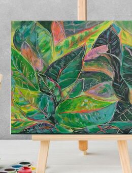 Acryl Bild -"Tropical Blätter * - Celle