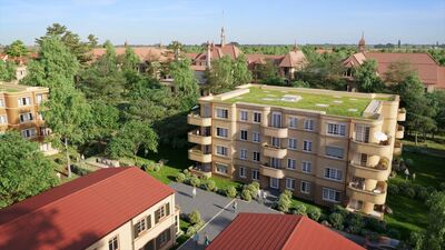 Parkvilla Amalia: Effizient geschnittene 3-Zimmerwohnung mit Blick zum Wasserturm
