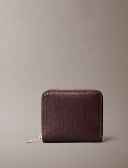 Calvin Klein Geldbörse AOP SQUARE ZIP AROUND, Geldbeutel, Damen Portemonnaie mit Monogramm-Print