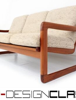 wie neu! Holstebro Danish Mid Century Design Sofa, massives Teak, Premium Schurwolle, Ausstellungszustand Np. 6000 EUR - Hamminkeln Zentrum