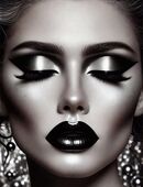 Perfektes Make up, Mini Poster/Fotodruck 20x30 cm glänzend, Schönheit Glamour in 29227