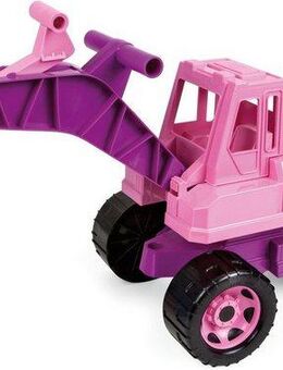 Lena® Spielzeug-Aufsitzbagger Giga Trucks, rosa, Made in Europe