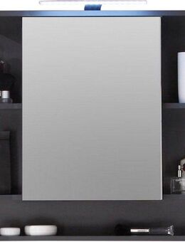welltime Spiegelschrank Tias Spiegel, B/H/T: ca. 72 / 76 / 20 cm, dunkelgrau, mit LED-Beleuchtung
