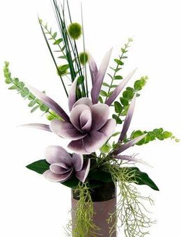 Kunstpflanze Arrangement Soft-Magnolie in Vase Magnolie, I.GE.A., Höhe 60 cm