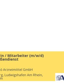 Mitarbeiterin / Mitarbeiter (w/m/d) Pharma-Außendienst - Ludwigshafen (Rhein)