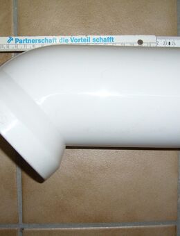 WC-Anschlussbogen 110cm, 22/45 Grad; 2 Stück (weiß und grau) - Krefeld