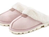 Vivance Plüsch Hausschuhe, Hausschuh, Pantoffeln, Clogs, Schlappen, Pantolette mit Warmfutter VEGAN