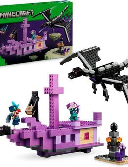 LEGO® Der Enderdrache und das Endschiff (21264), LEGO Minecraft Konstruktionsspielsteine, (657 St), Made in Europe