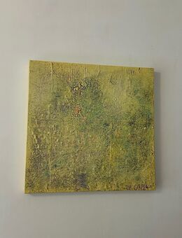 Pastellgelbes Bild in Spachteltechnik 60x60 cm - Rösrath Zentrum