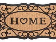 HANSE Home Fußmatte Gummi-Kokos Heart Home Ornament, Türmatte, rechteckig, Höhe: 8 mm, Kokos, Gummi, Schmutzfangmatte, Outdoor, Rutschfest, Innen, Kokosmatte