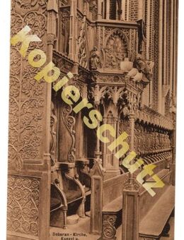 Alte Ansichtskarte „Doberan – Kirche, Kanzel u. Chorgestühl“ - Landsberg