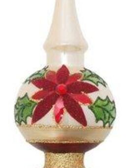 Krebs Glas Lauscha Christbaumspitze KGL03387, Weihnachtsdeko, Christbaumschmuck (1-tlg), aus Glas, mit Dekor