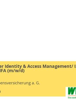 Informatiker Identity & Access Management/ IAM / Access / MFA (m/w/d) - München