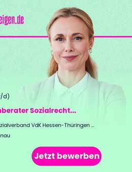 Fachberater Sozialrecht (m/w/d) - Hanau (Brüder-Grimm-Stadt)