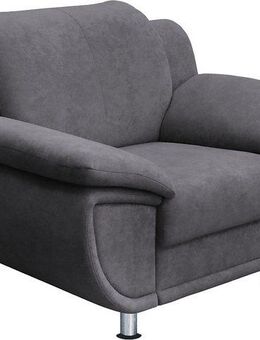 TRENDMANUFAKTUR Sessel Rondo, Breite 121 cm, breite Armlehnen, Füße chromfarben, Big-Sessel wahlweise mit Federkern, bequem