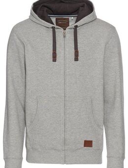 Man's World Kapuzensweatjacke mit kontrastfarbigem Innenfutter