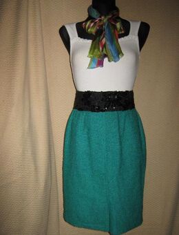 NEU * Original VINTAGE * DESIGNER * Sekretärinnen * Buisness * Pencil- Shirt * Bouclé * High Waist * Rock * Gr. 34/ XS * smaragd- grün* - Riedlingen Zentrum