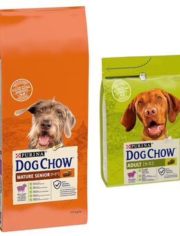 14 kg PURINA Dog Chow + 2,5 Adult Lamm Trockenfutter gratis! - Senior Lamm