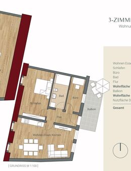 Nur noch eine 3-Zimmer-Neubauwohnung in exklusiver Innenstadtlage mit Garagenstellplatz - Nördlingen