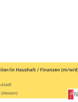 Sachbearbeiter/in Haushalt / Finanzen (m/w/d) - Neustadt (Hessen)
