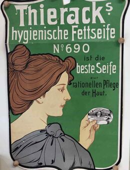 Altes Original Plakat Kosmetik Thieracks Fettseife, Vintage Poster Affiche, 1900 - Köln