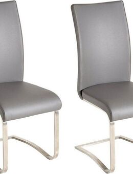 MCA furniture Freischwinger Arco (Set, 2 St), Stuhl mit Echtlederbezug, belastbar bis 130 Kg