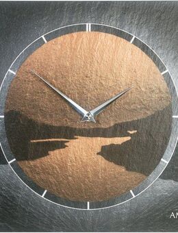 AMS Wanduhr W9513 (Made in Germany,Schiefer,Wohnzimmer,Esszimmer,Küche,Arbeitszimmer)