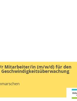 Technische/r Mitarbeiter/in (m/w/d) für den Bereich der Geschwindigkeitsüberwachung - Heide